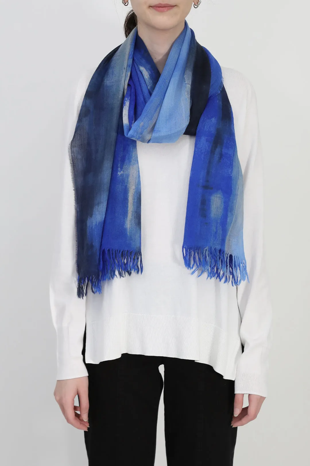 SKYLINE BLUE ITALIAN CASHMERE SCARF