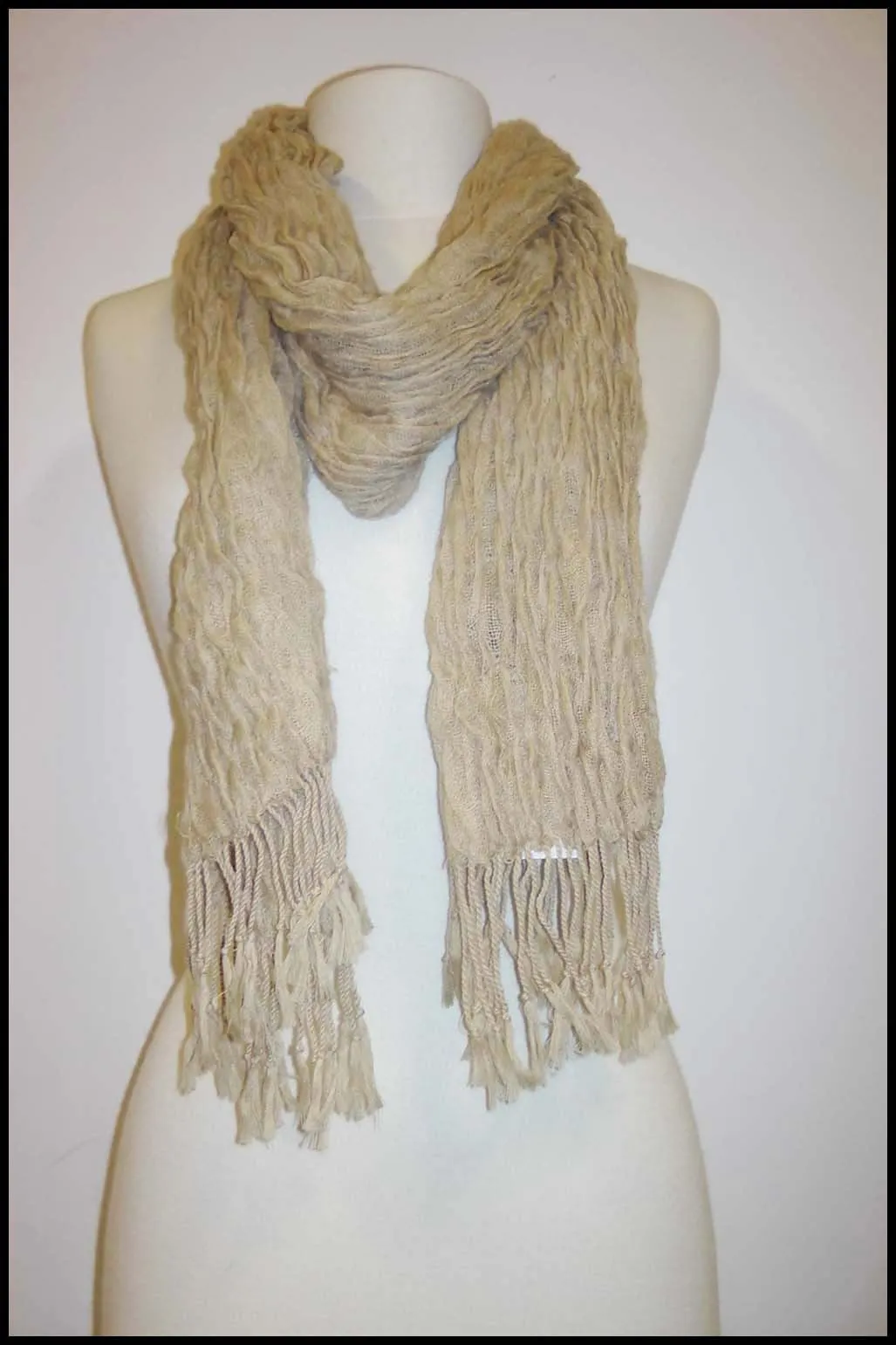 Soft Crinkle Knit Scarf