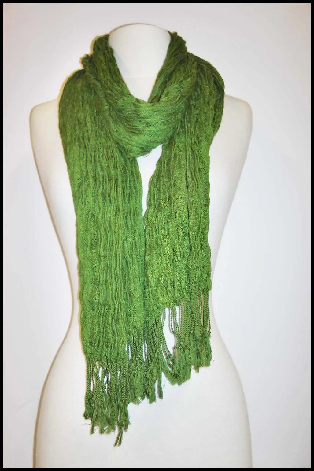 Soft Crinkle Knit Scarf