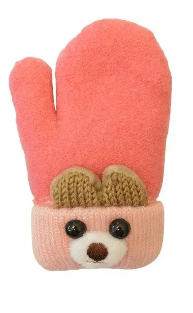 Soft Knit Mittens for Babies and Toddlers - Adorable Bear Cub Design