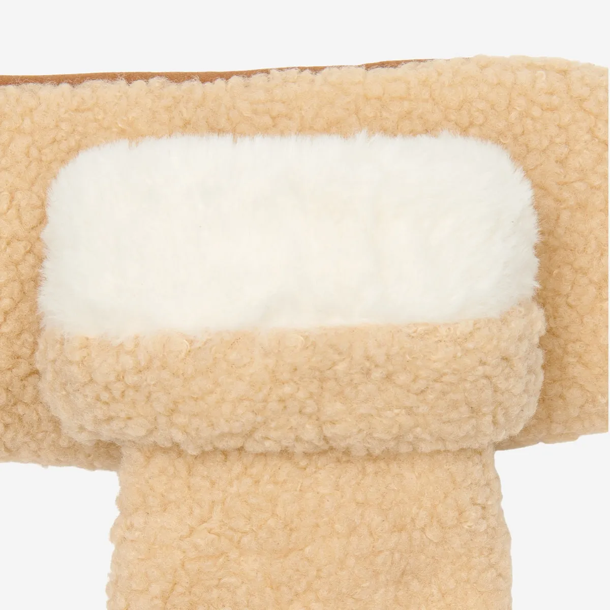 Sophia (beige) - Ultra-soft teddy mittens with warm faux fur lining