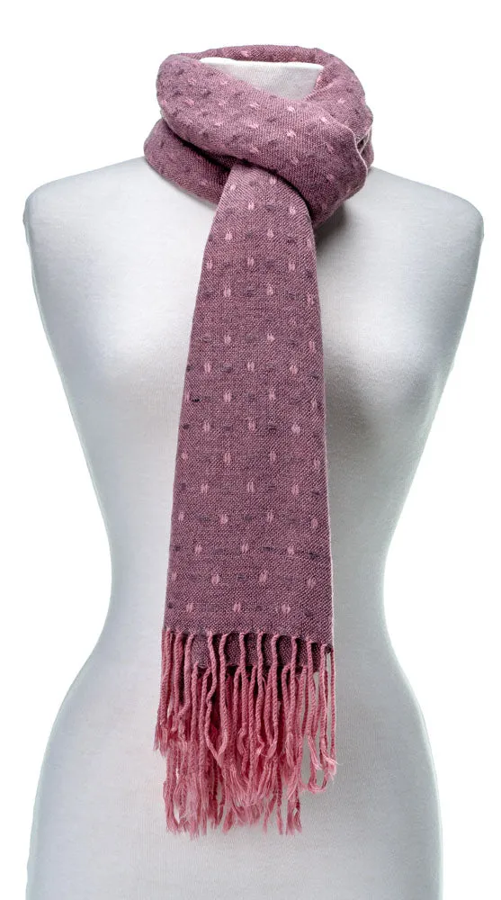 'Toasty' Warm Soft Premium Winter Scarf - Dot Pattern - Dusty Pink