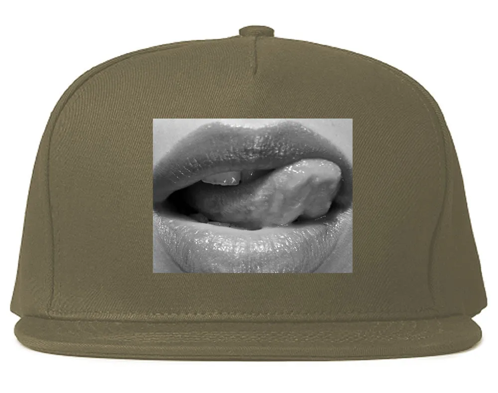 Togue Licking Lips Snapback Hat