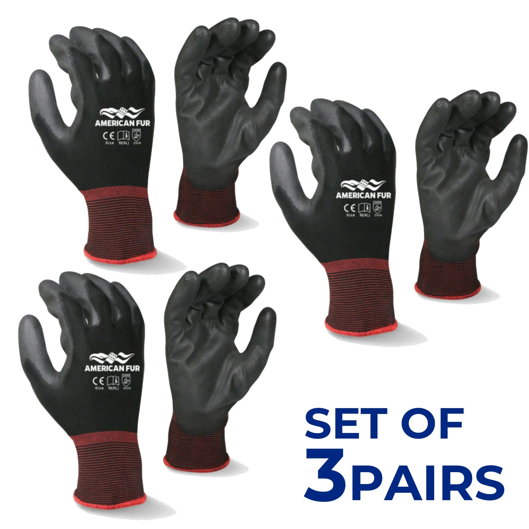 Ultra-Thin PU Palm Coated Multi-Purpose Work Gloves