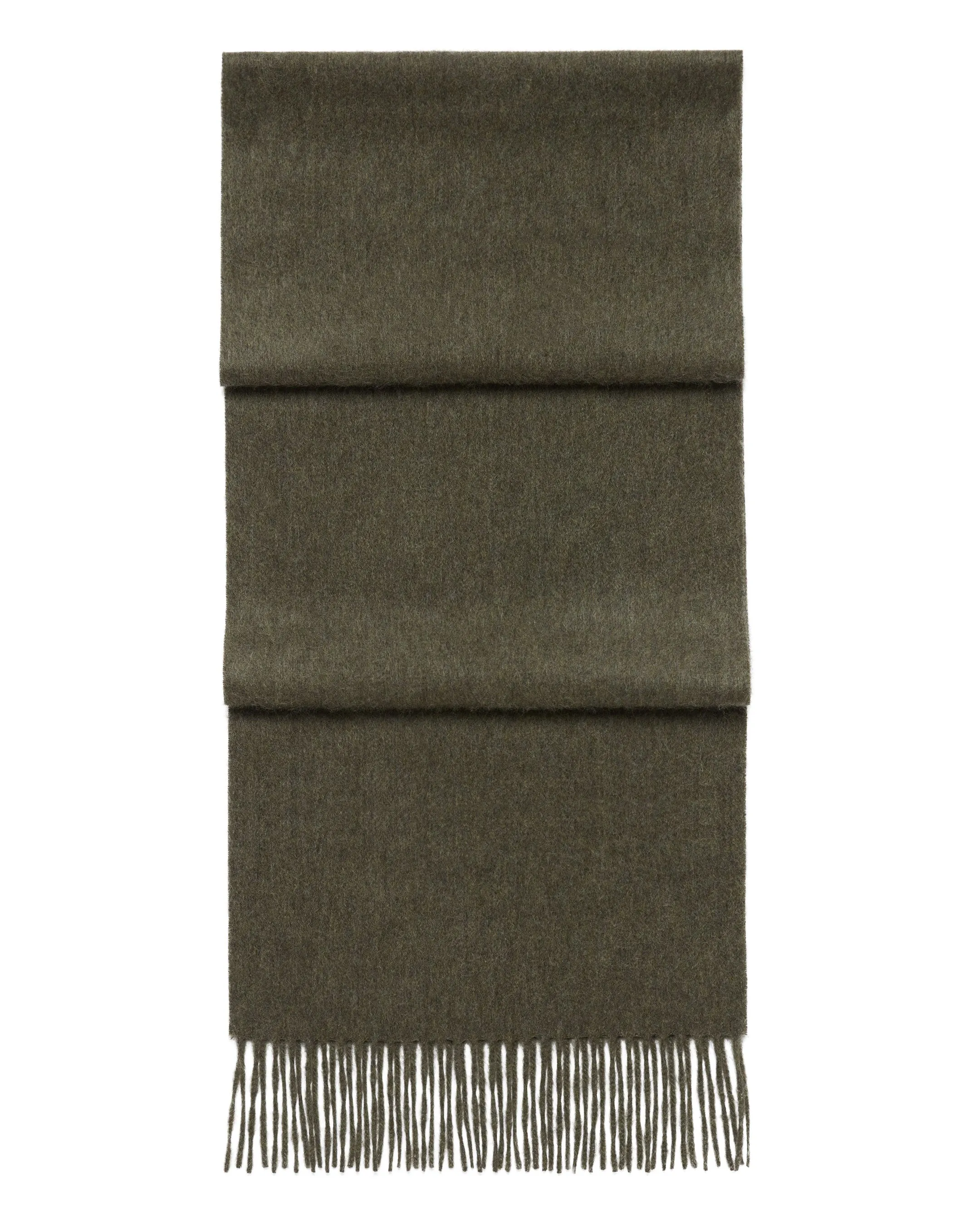 Unisex Woven Cashmere Scarf Moss Green