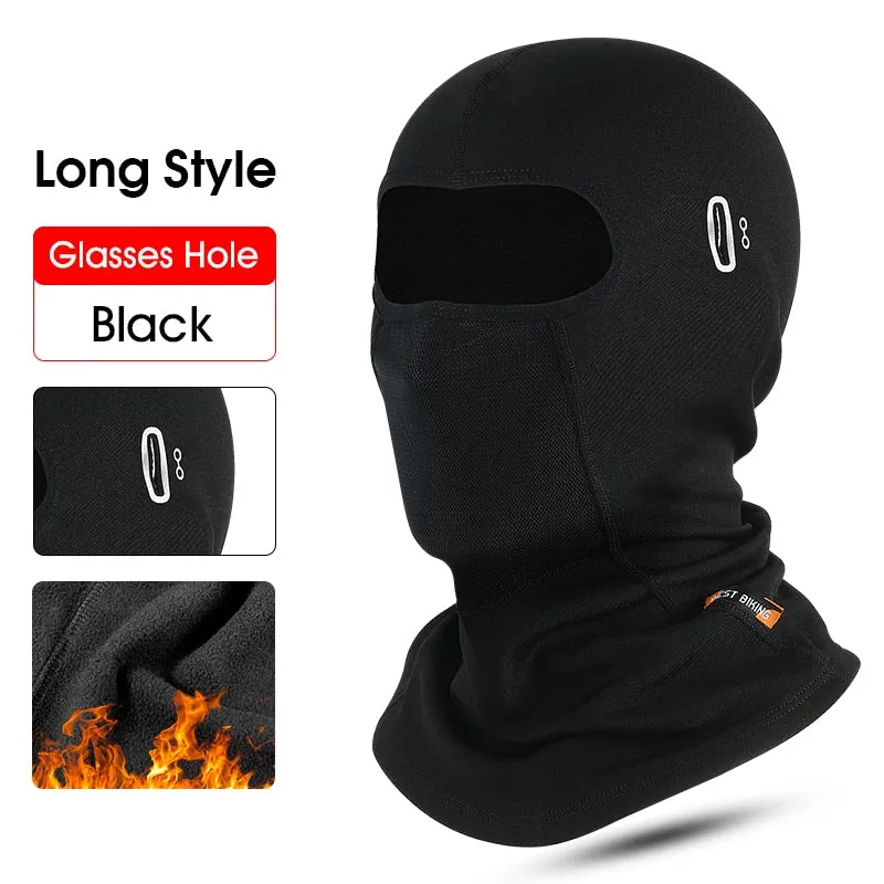 WEST BIKING Cycling Cap Winter Warm Running Scarf Balaclava Velvet Bike Full Face Cover Headwear Climbing Fishing Skating Hat