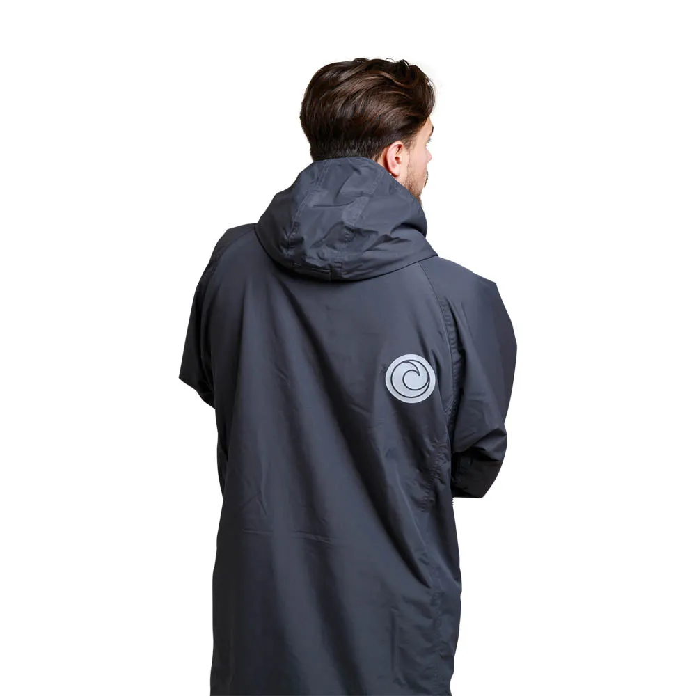 White Water Hard Shell Drying / Changing Robe - Black/Grey Lining