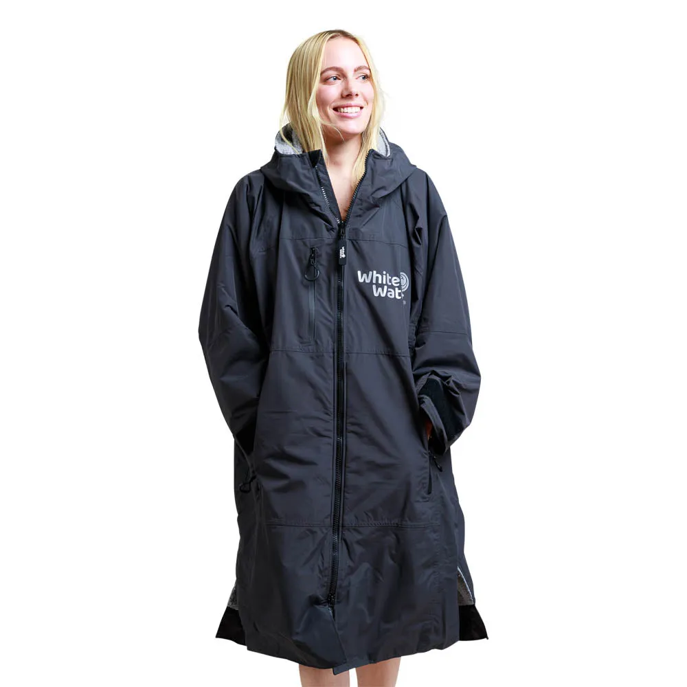 White Water Hard Shell Drying / Changing Robe - Black/Grey Lining