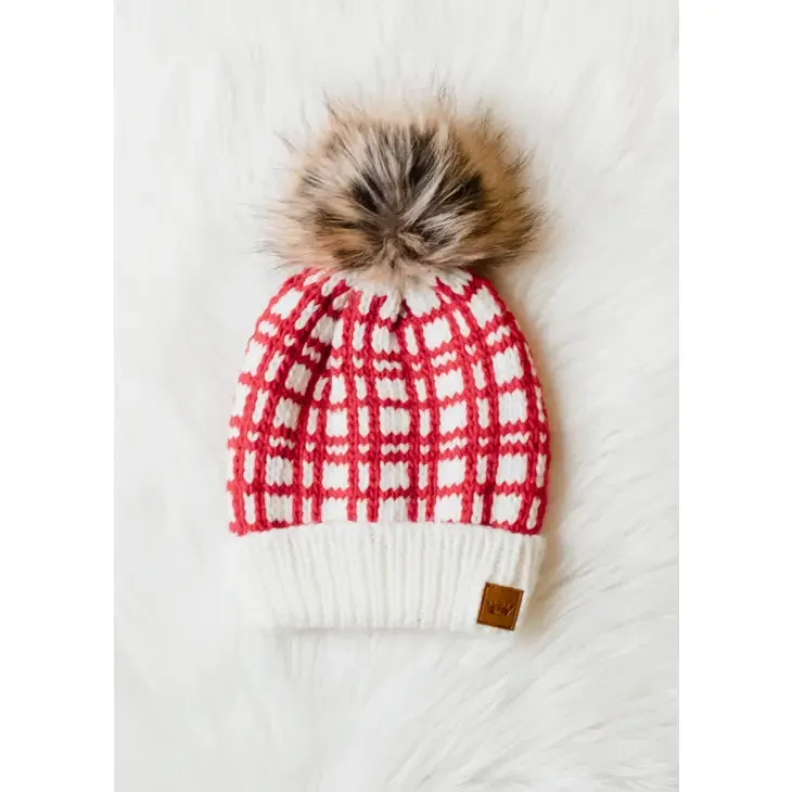 Wonderful Print Pom Winter Hat