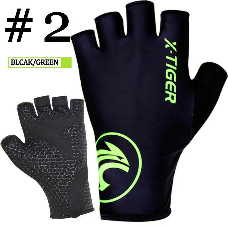 X-Tiger Cycling Gloves Outdoor Protect MTB Bike Gloves Washable Breathable Polyester Spandex Half Finger Racing Bicycle Gloves